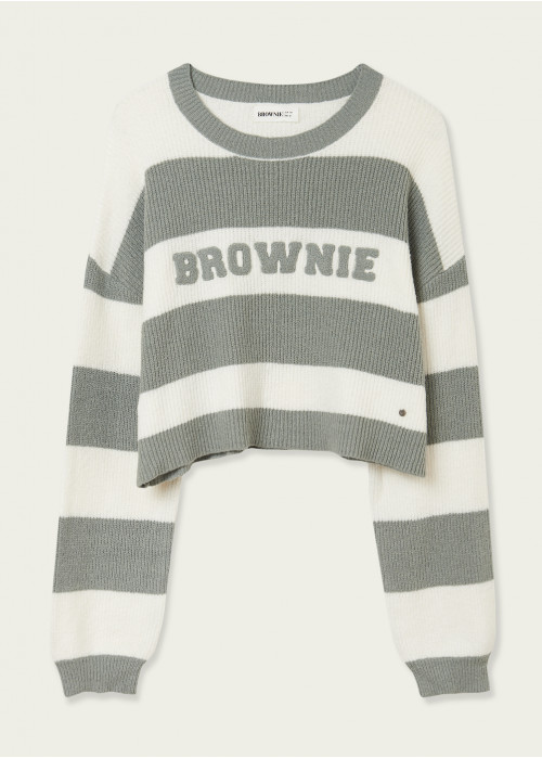 Pull-over london brownie rayures cropped