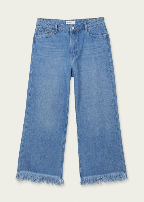 Jupe-culotte jean shasha ourlets effilochés