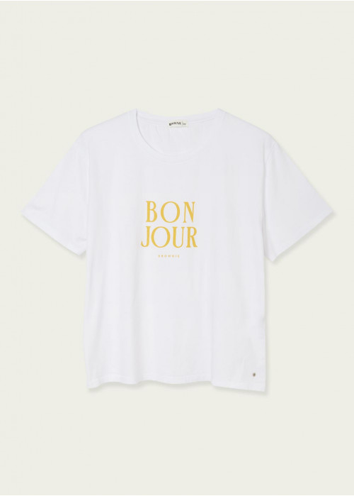 T-shirt bonjour manches courtes imprimé