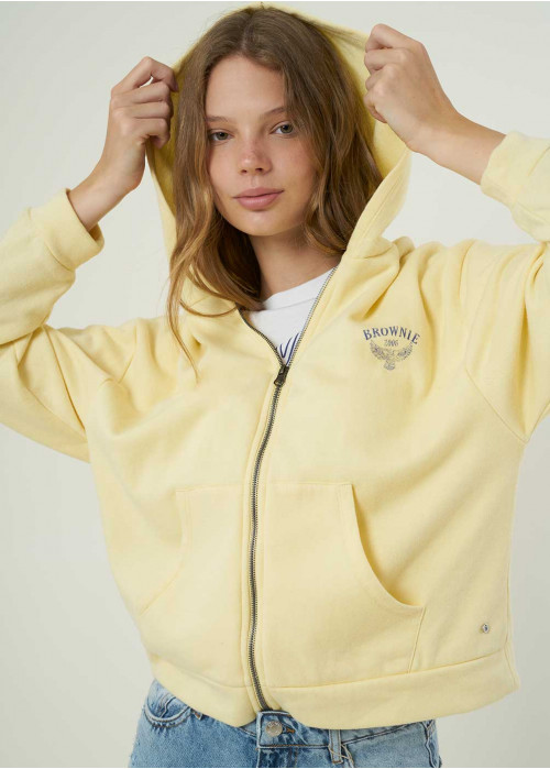 Sweat-shirt bimba zippé capuche