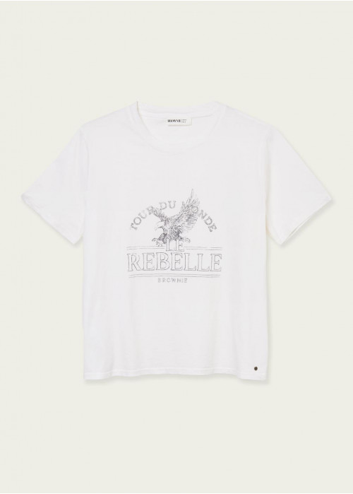 T-shirt rebelle imprimé aigle