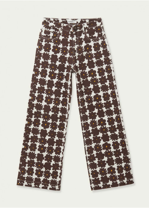 Pantalon style jupe-culotte imprimé