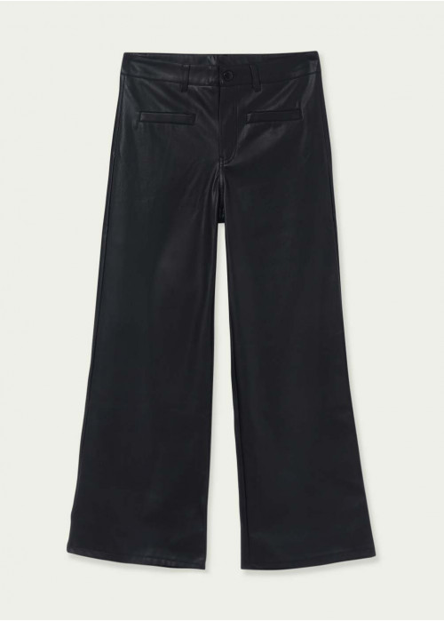 Pantalon berlin jupe-culotte similicuir