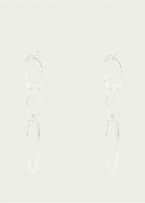 Boucles d'oreilles pendantes 3 anneaux ovales