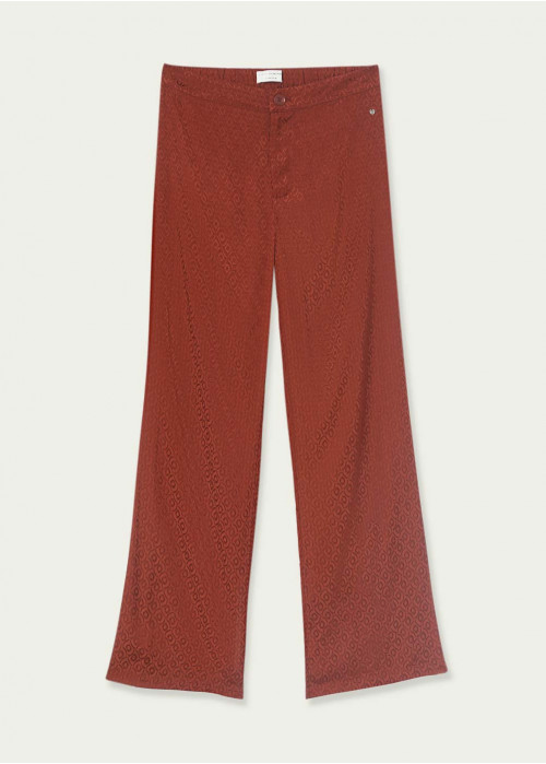 Pantalon satiné jacquard