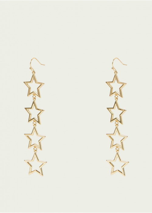 Boucles d'oreilles pendantes grandes étoiles