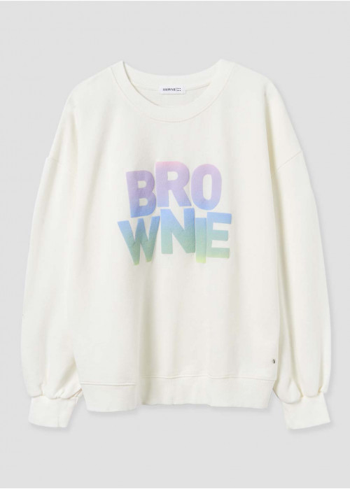 Sweat-shirt brownie dégradé