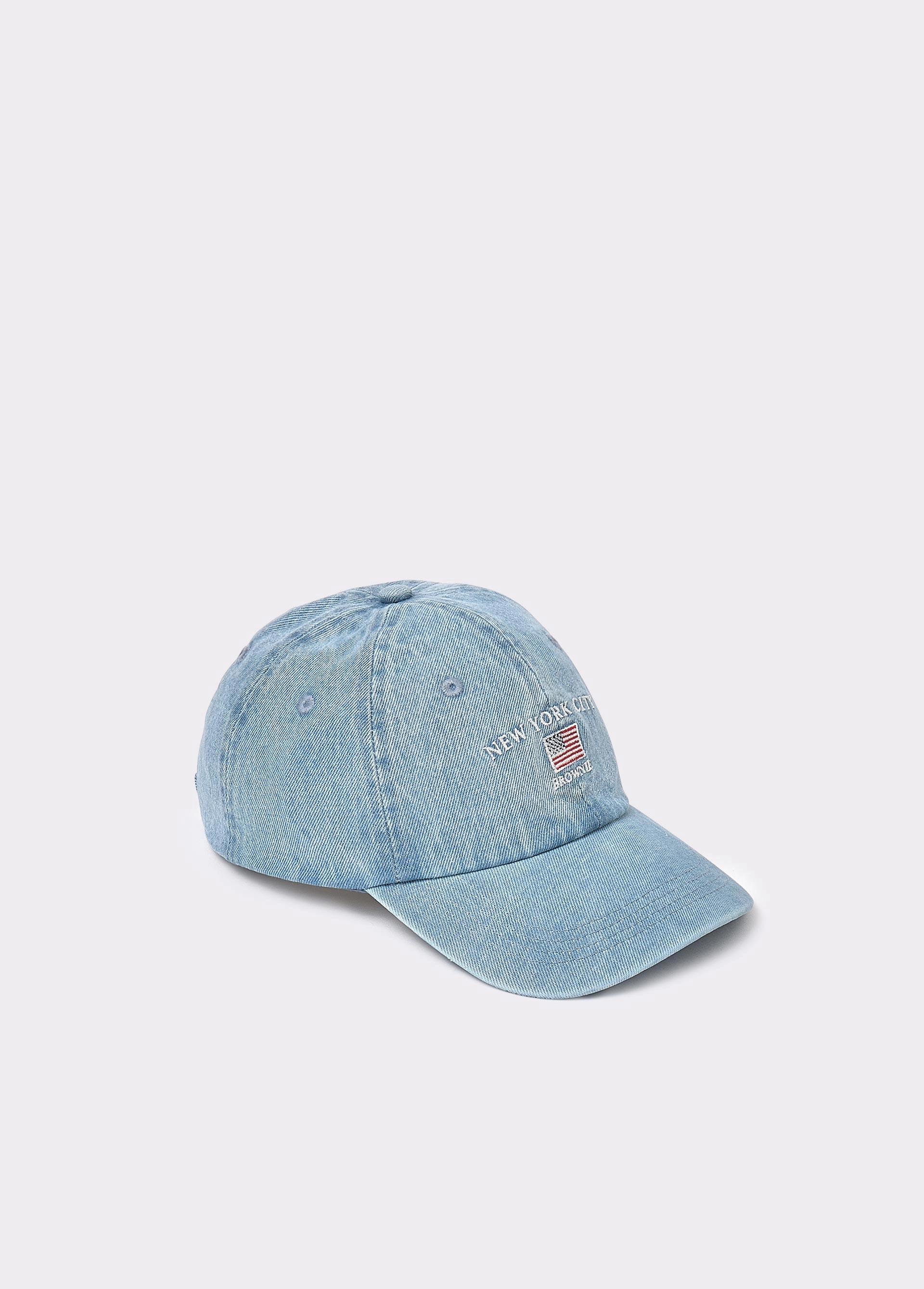 Casquette brodée denim