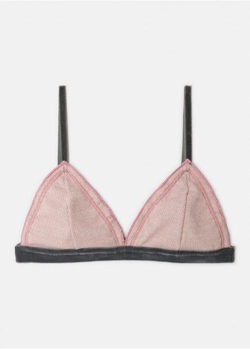 Soutien-gorge côtelé lurex