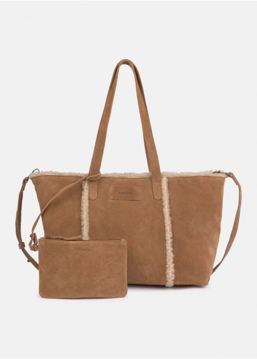 Sac shopper yara imitation peau de mouton