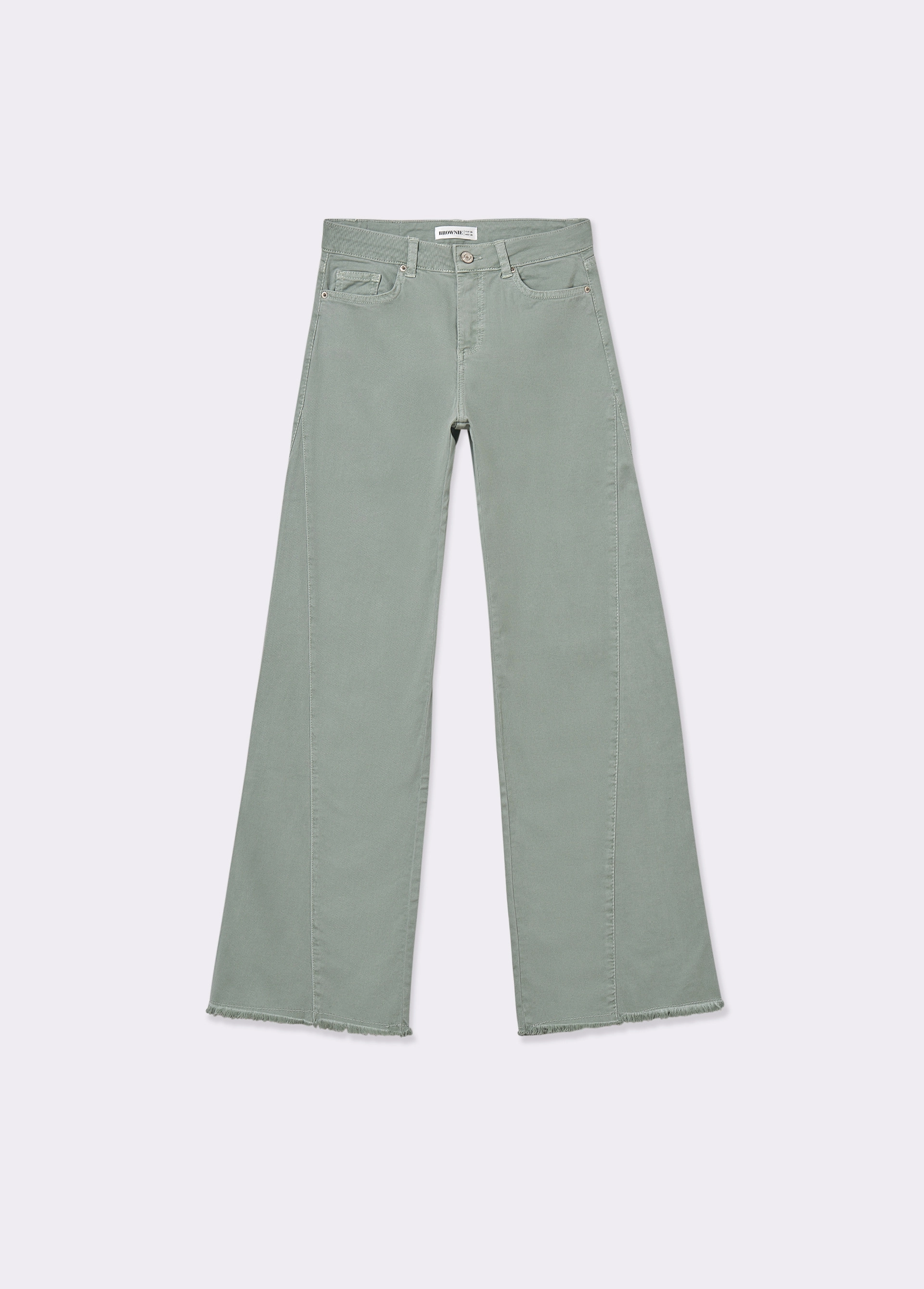 Pantalon droit fente côté