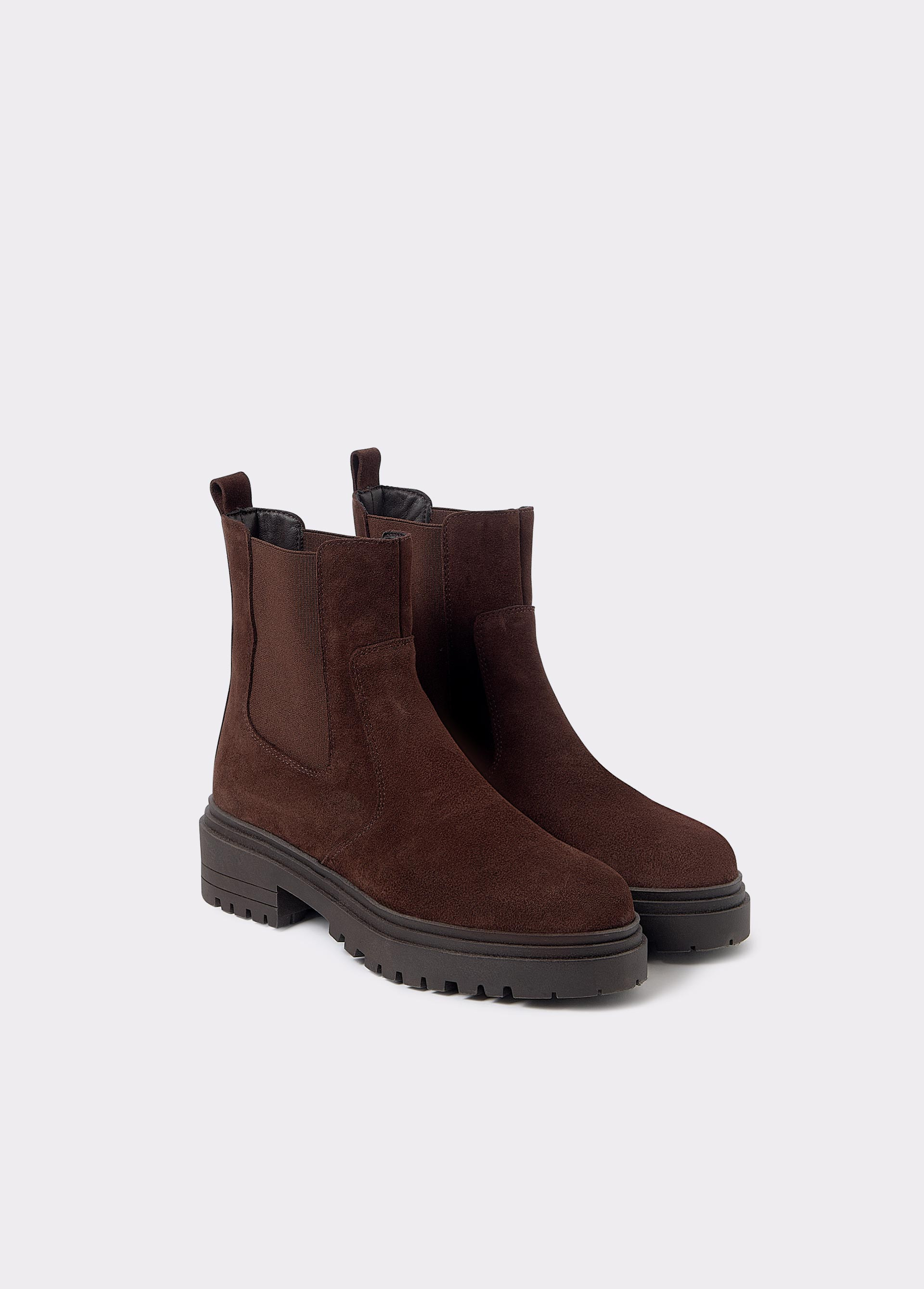 Bottines chelsea croute de cuir BROWNIE