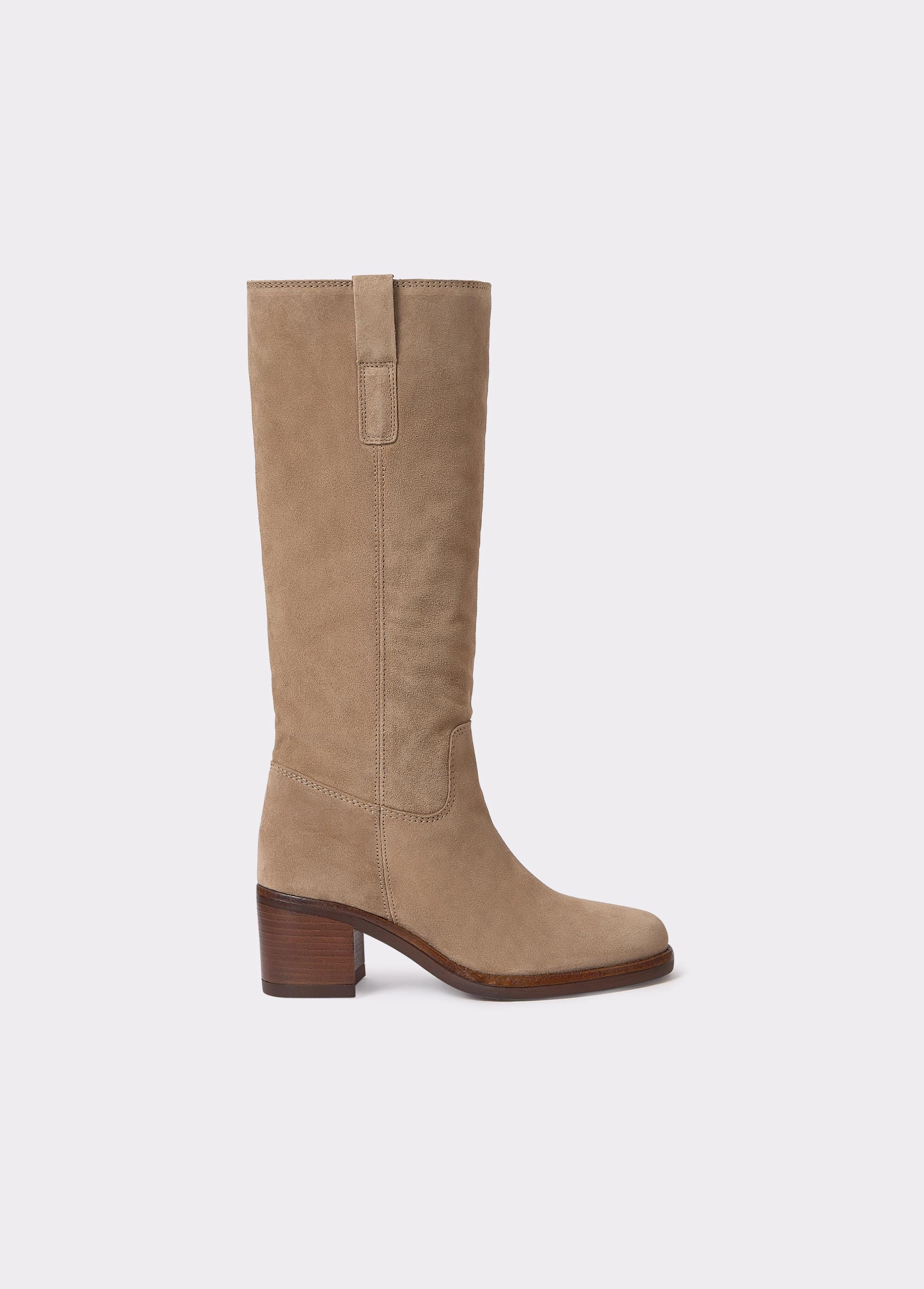 Bottes cavalières cuir talon