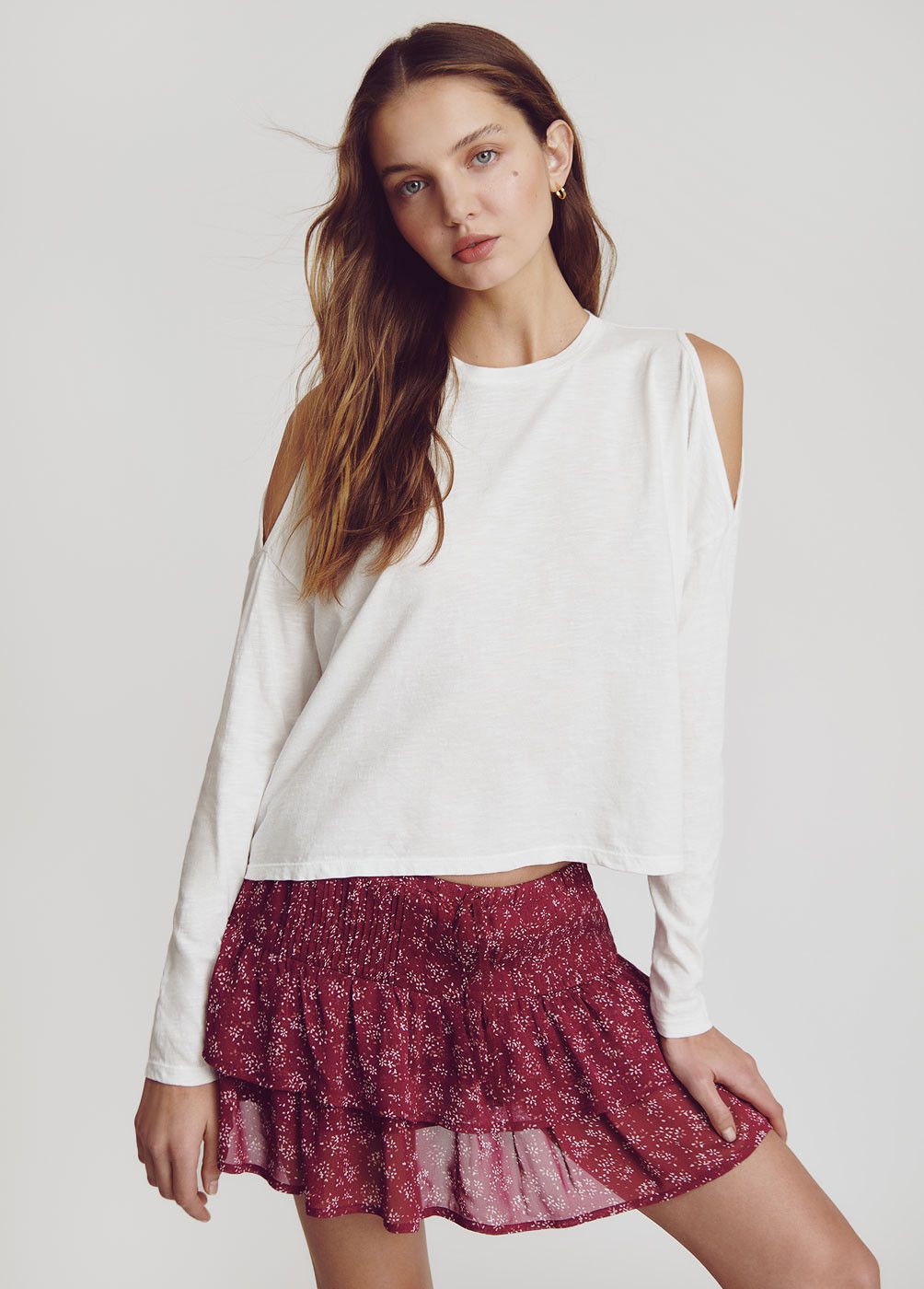 Cold shoulder t shirt