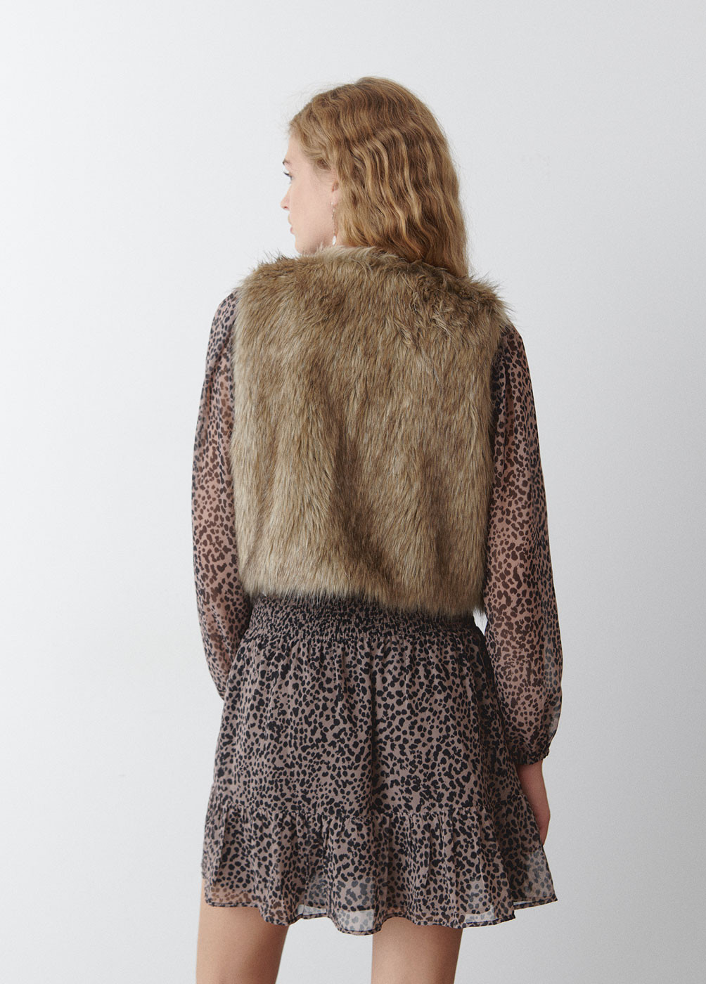 Faux fur vest clearance h&m