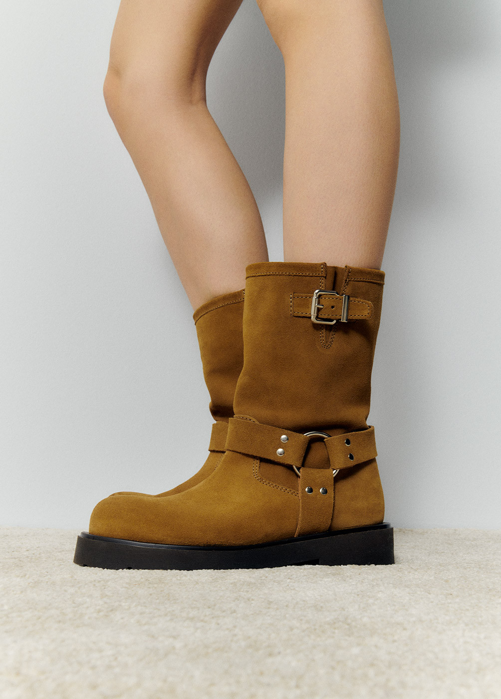 Biker boots cheap suede