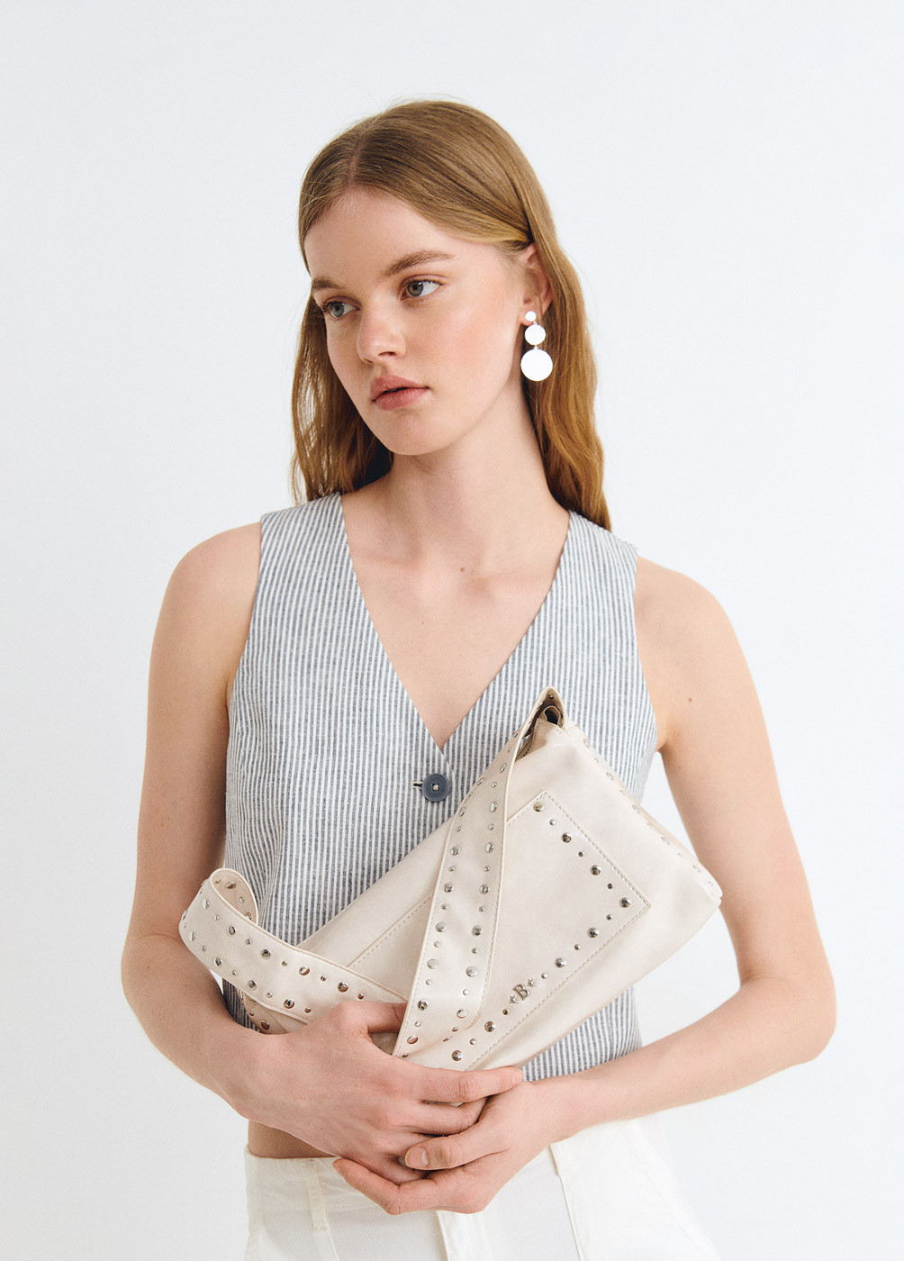 Studded shoulder bag | BROWNIE