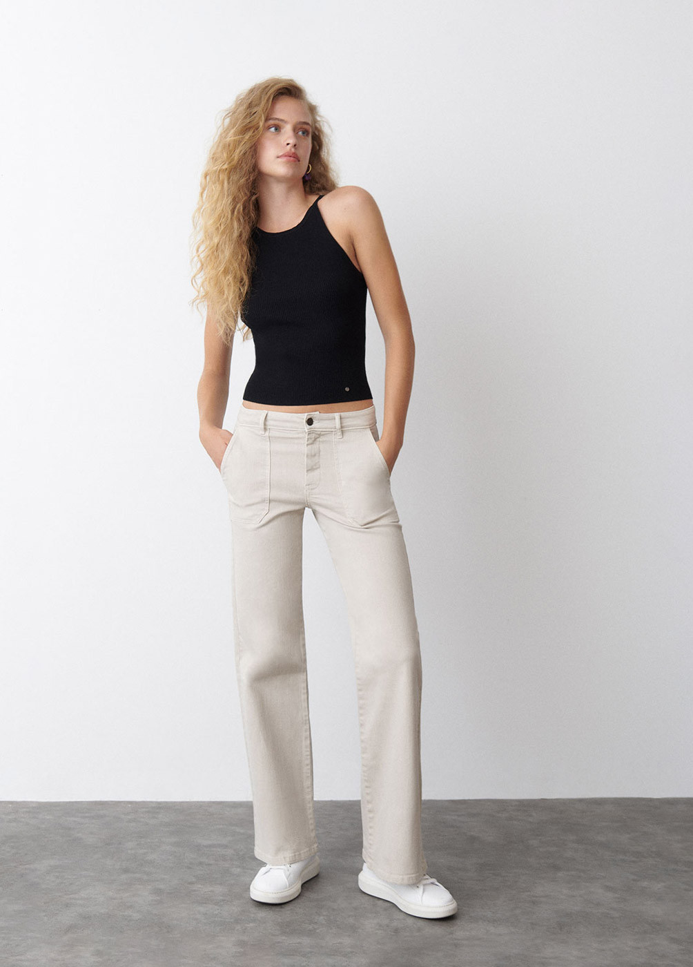 Pantalon culotte online gris