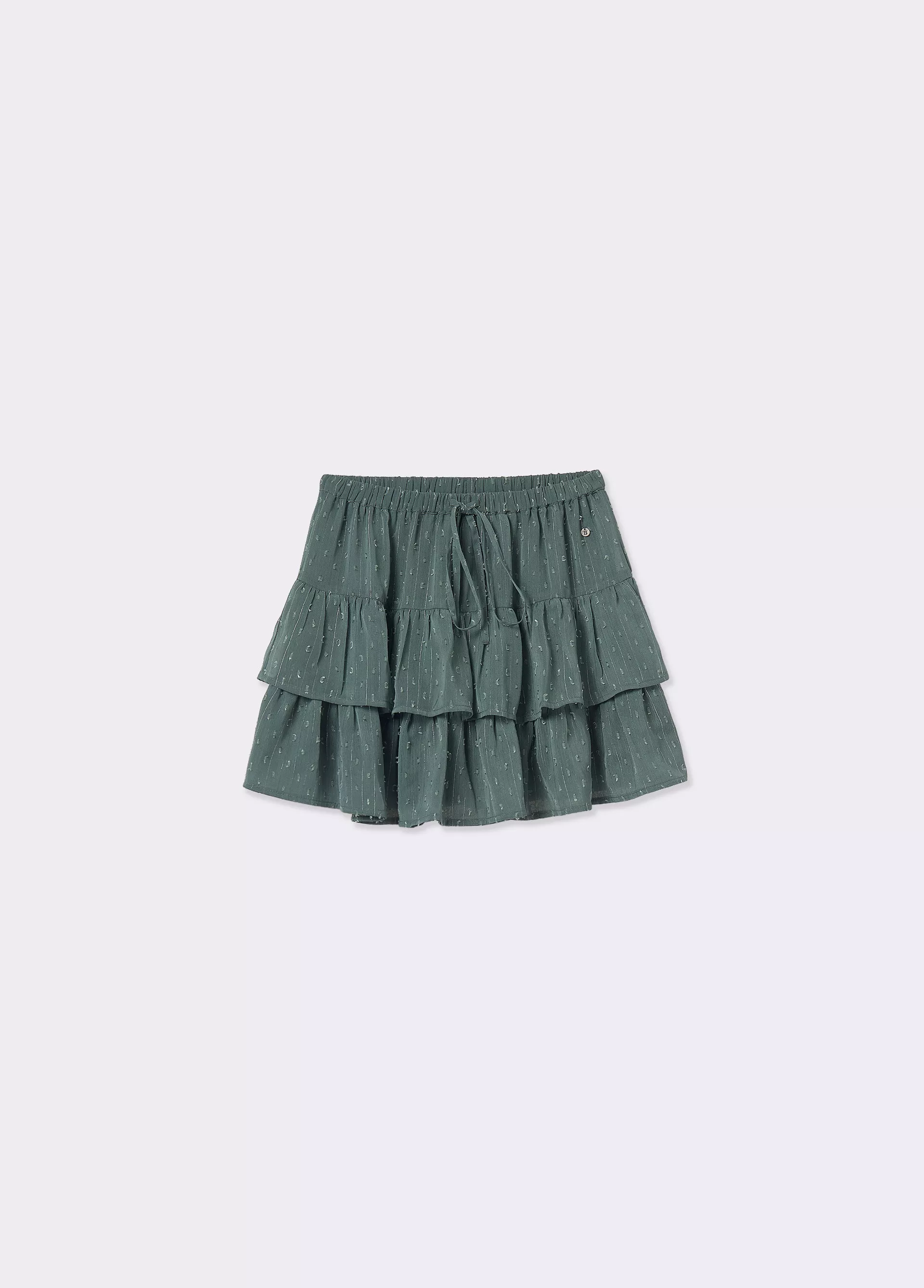 Dot tulle ruffle skirt