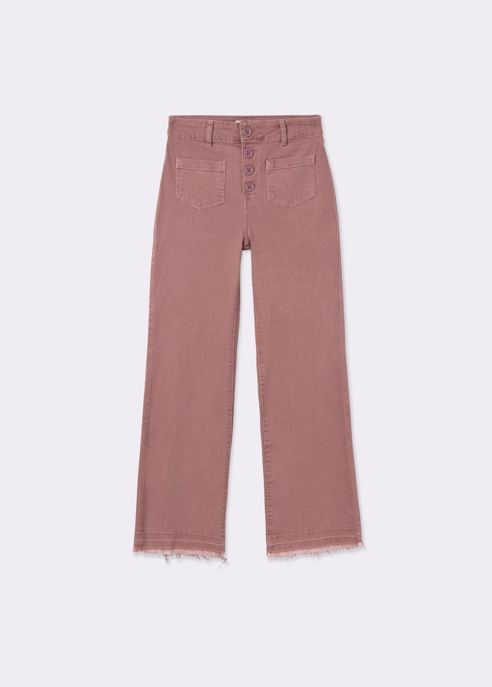 Broek culotte knopen vooraan