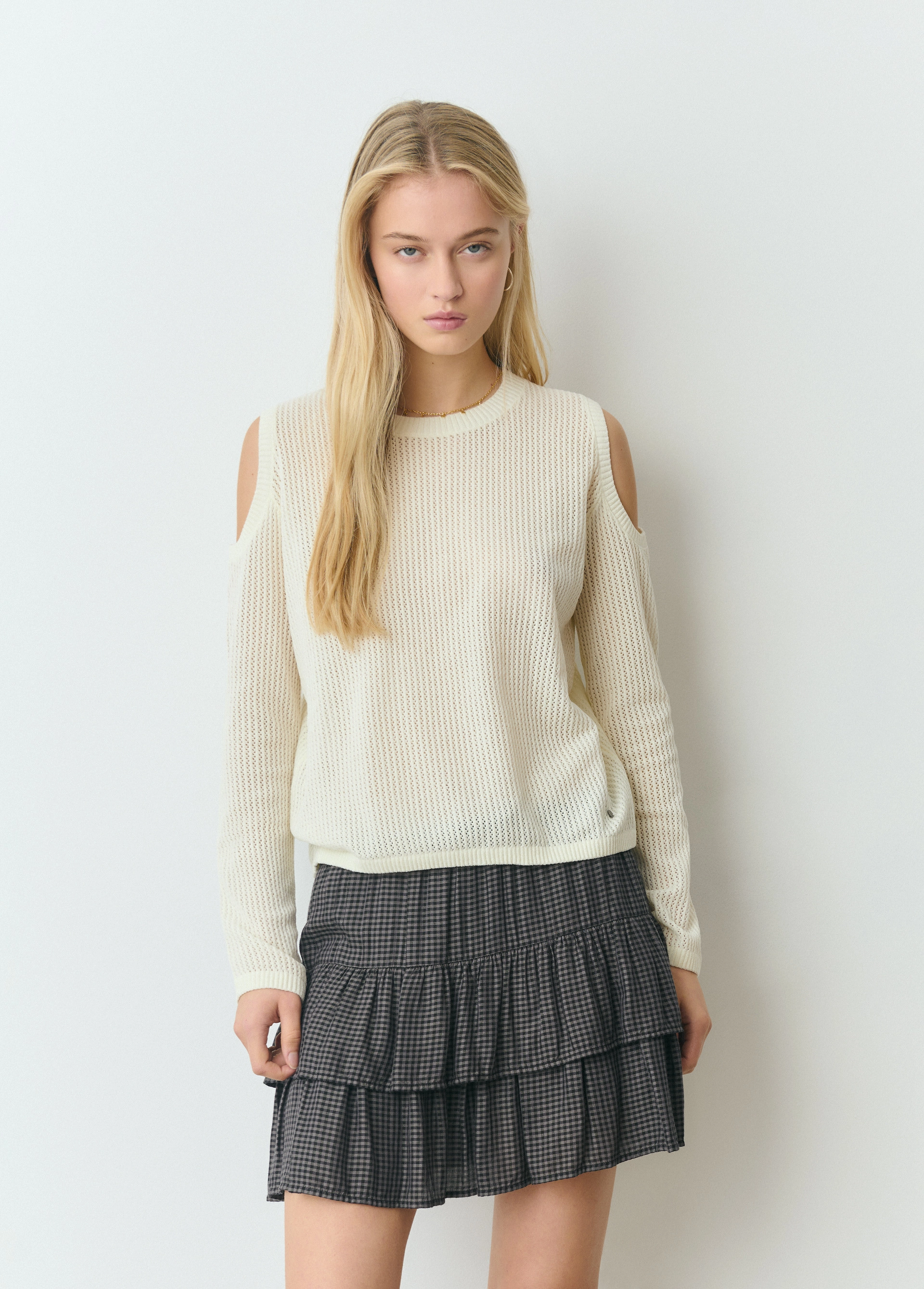 Chenille shoulder jumper