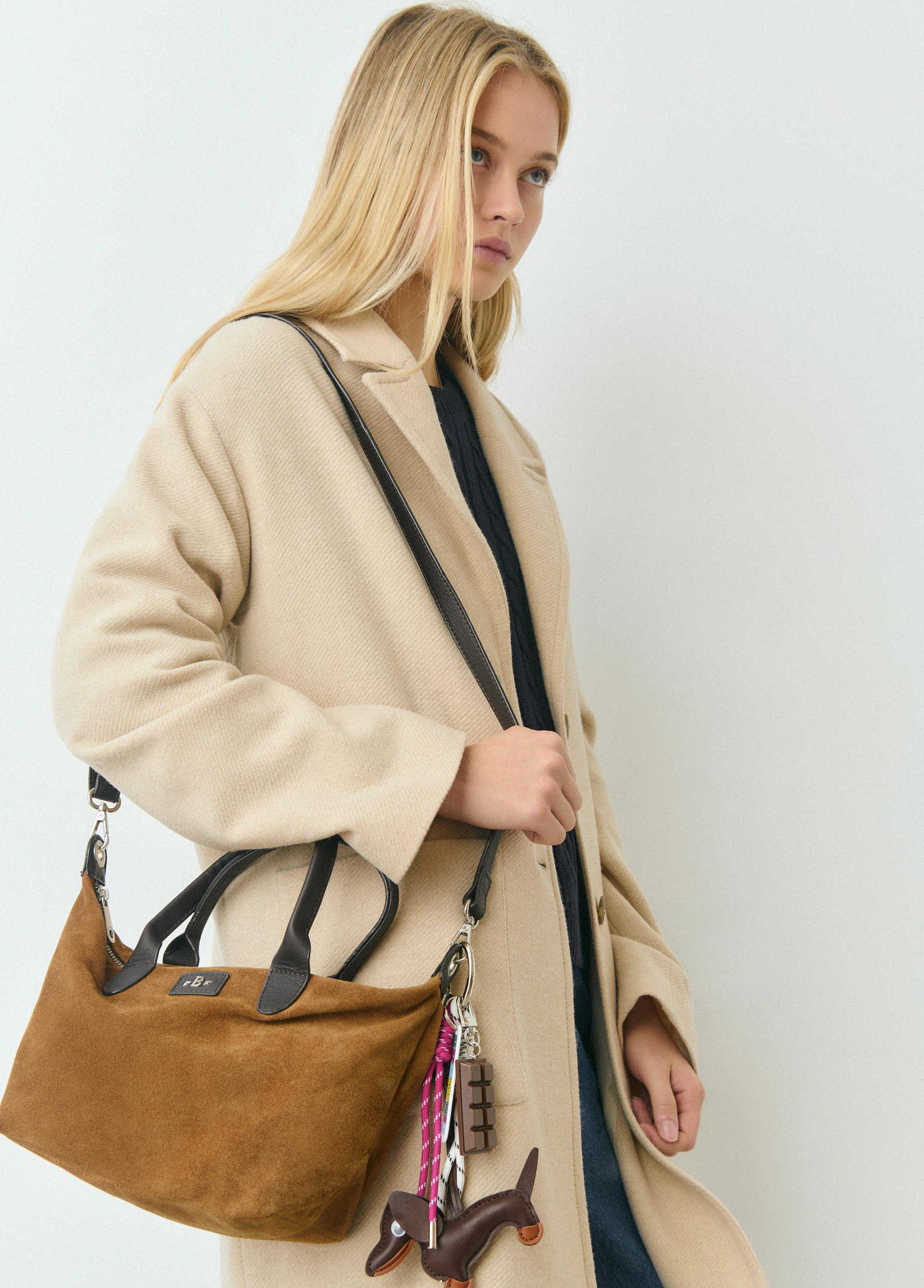 Mini sac cuir shopper