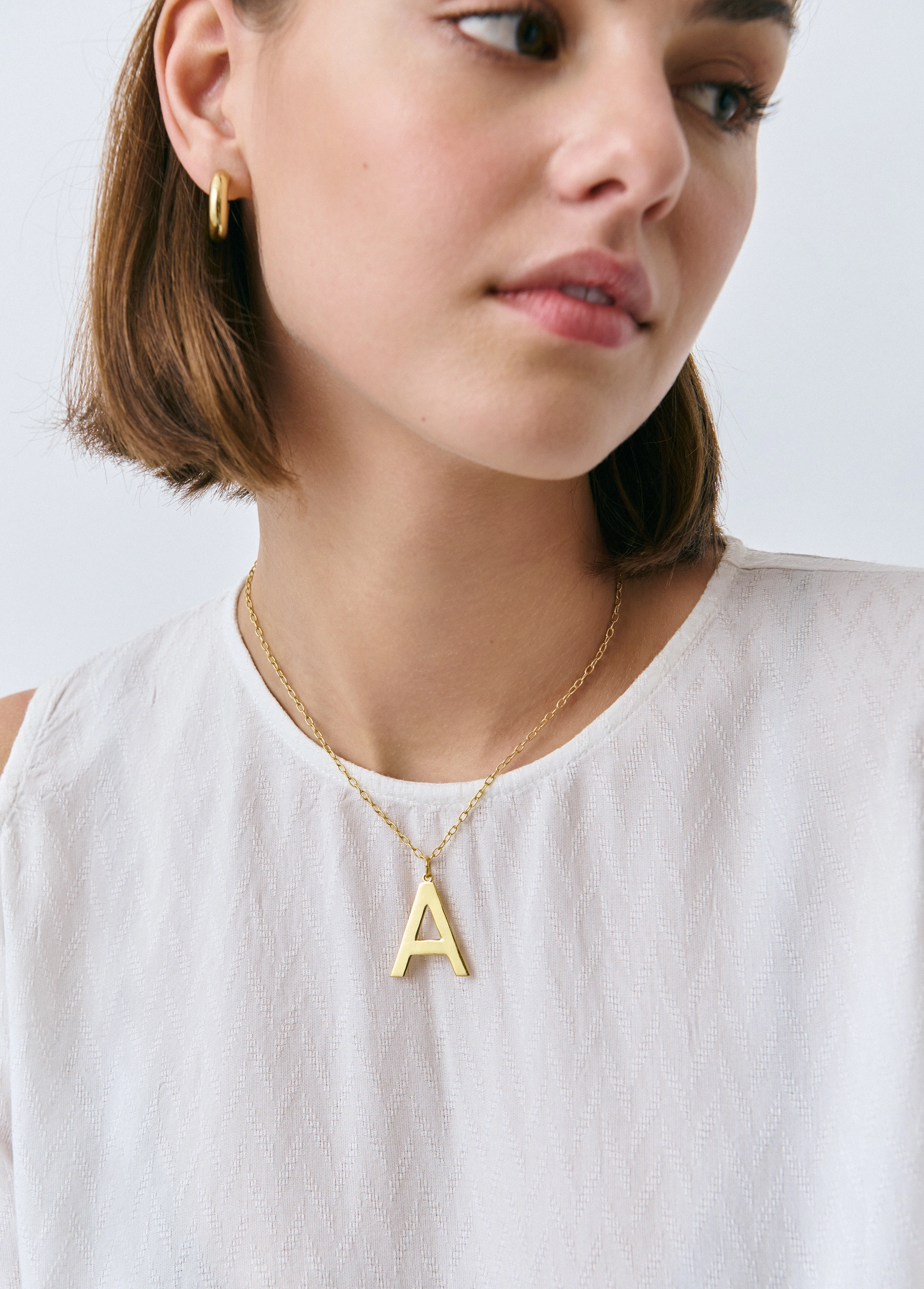 Letter a necklace