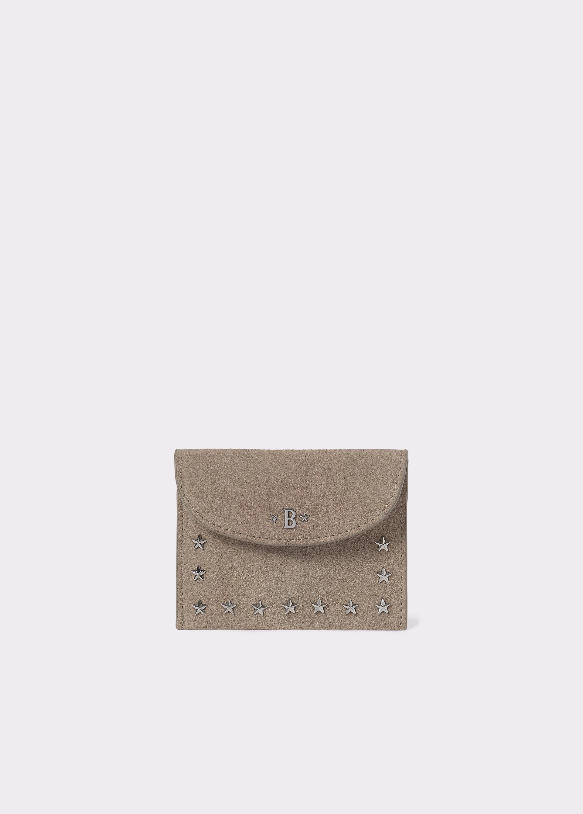 Leather flap coin purse