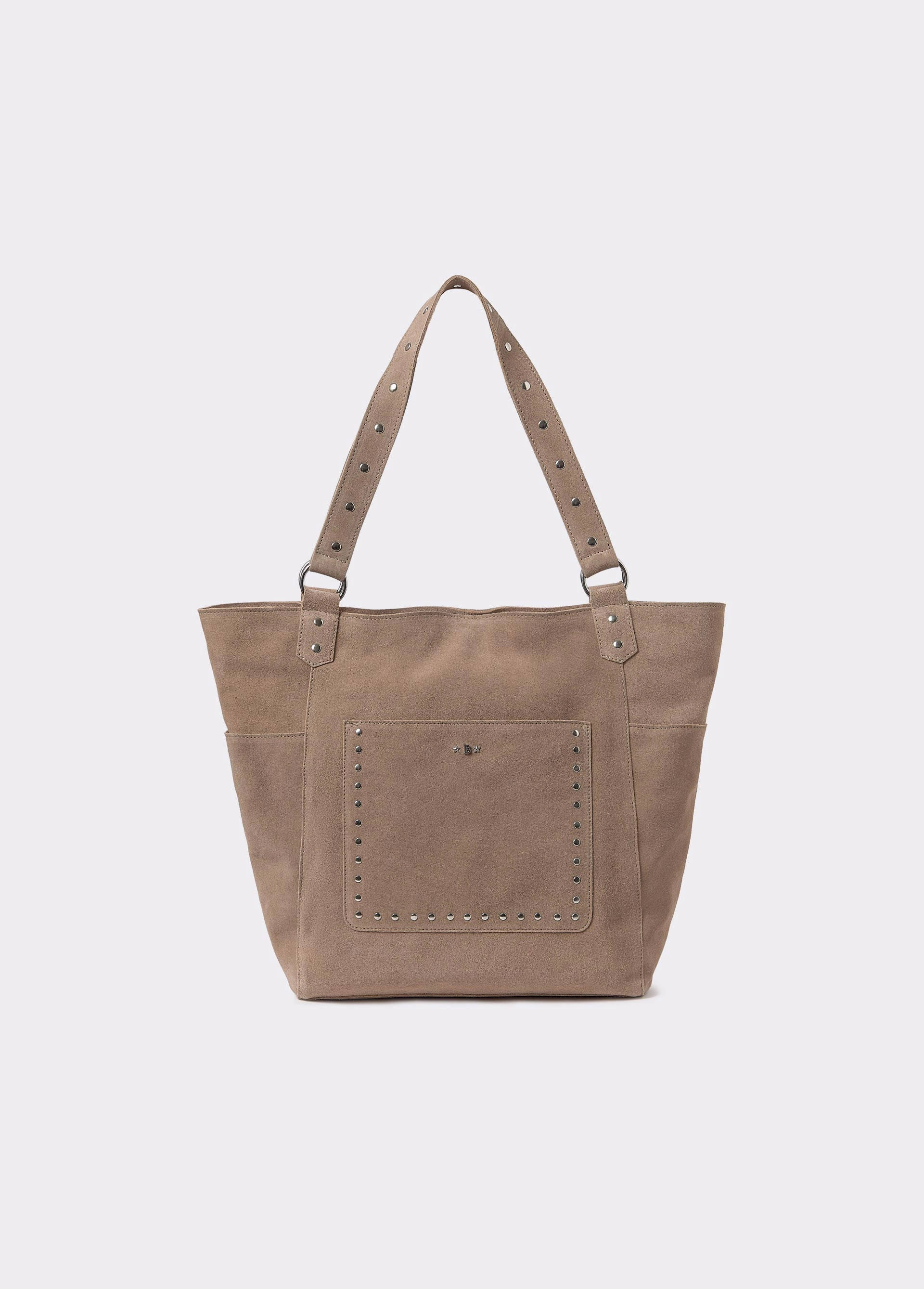 Leather shopper bag