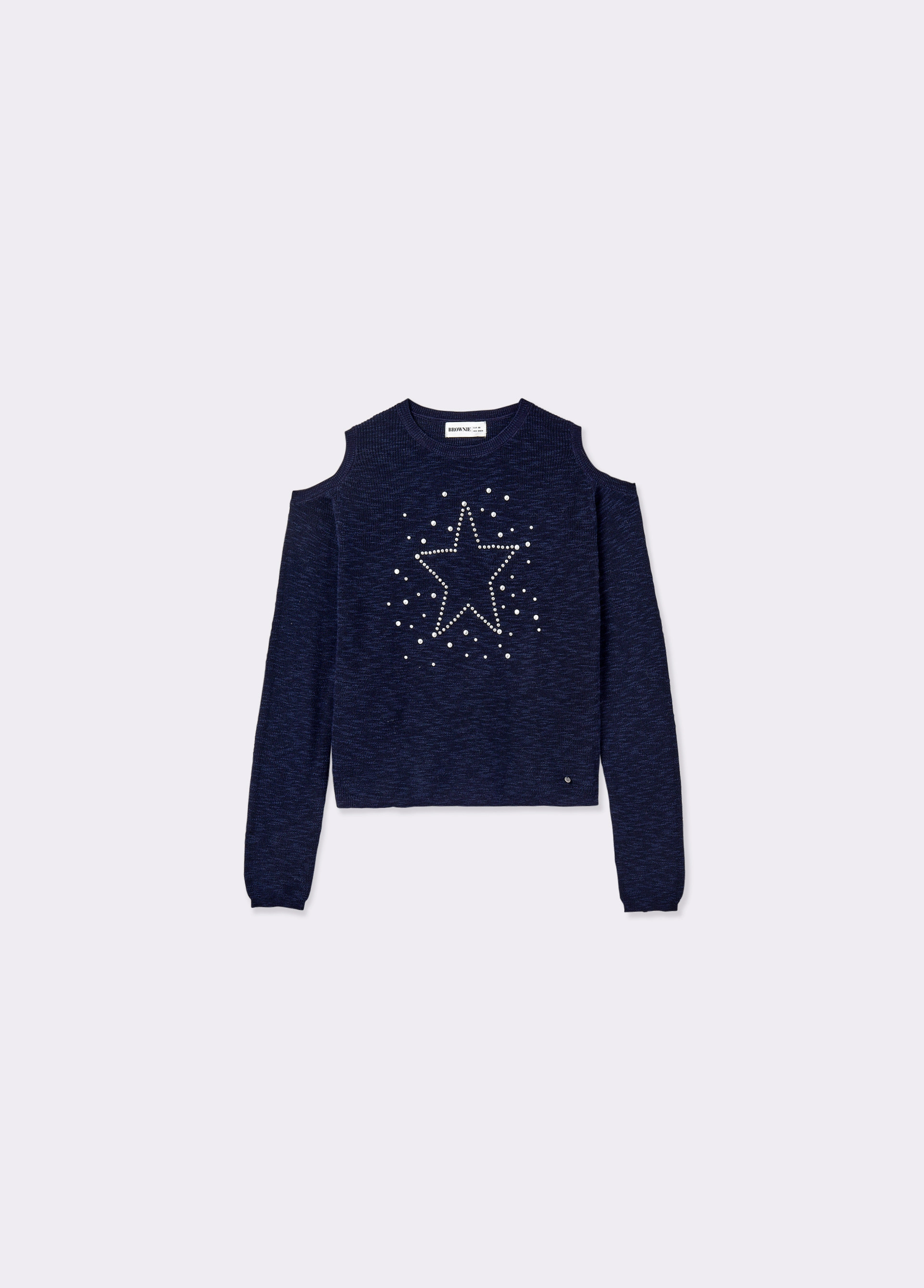 Pullover Stern Nieten