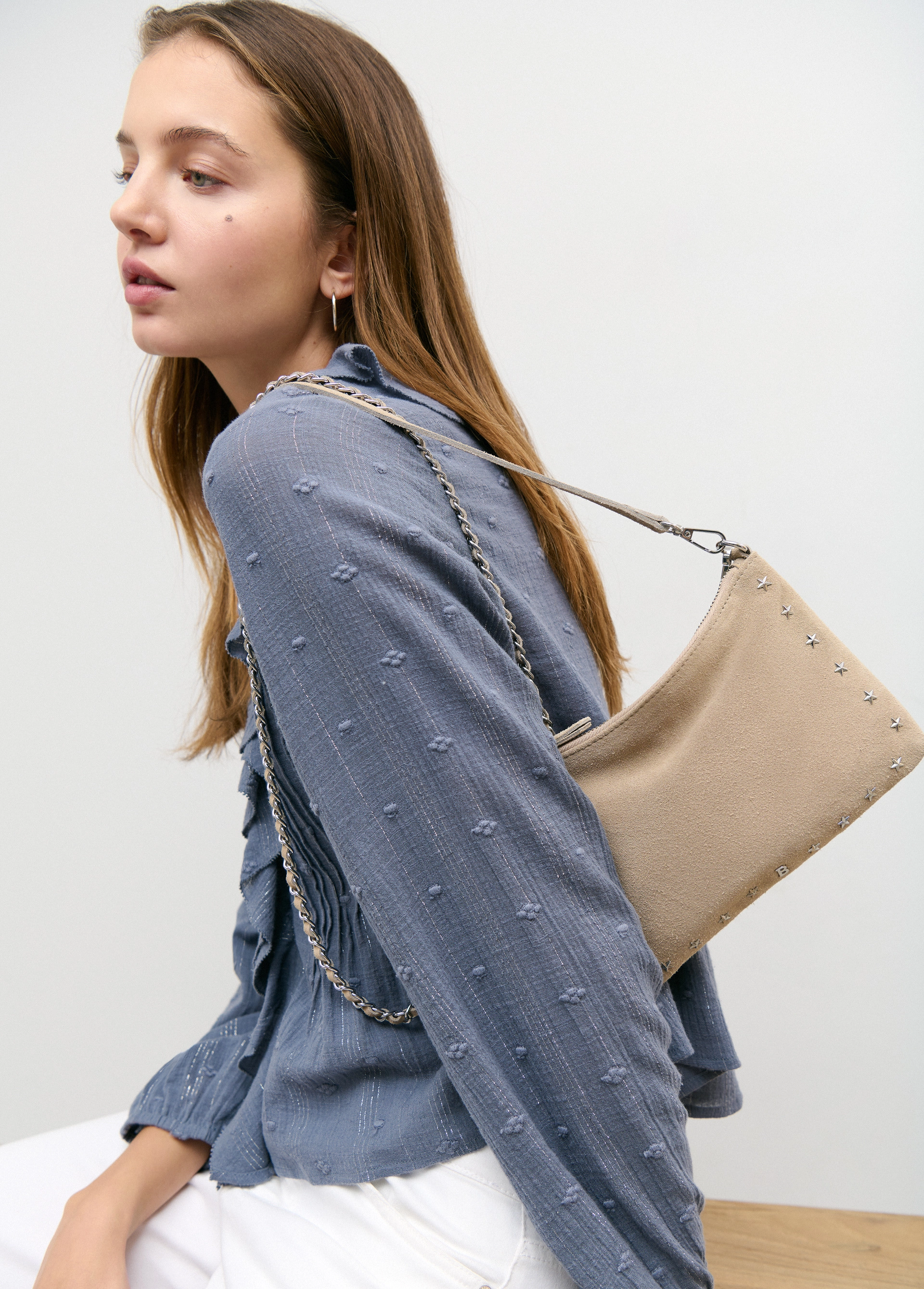 Sac bandoulière cuir étoiles