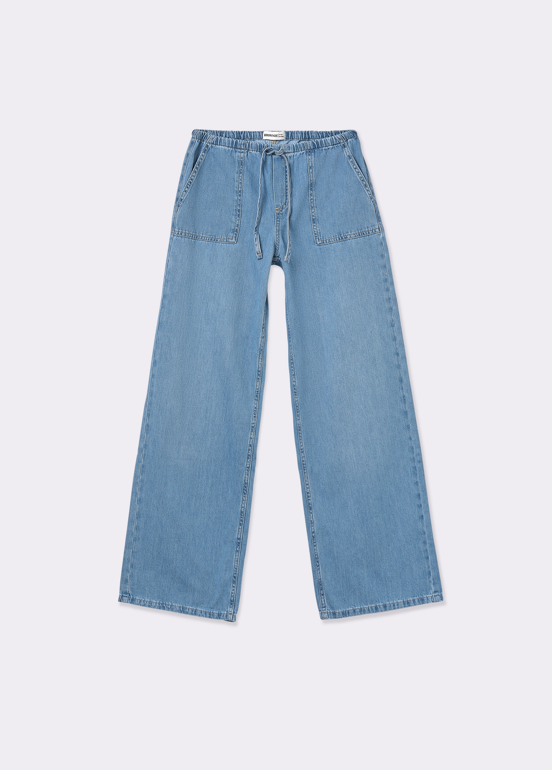 Jupe-culotte en jean avec...