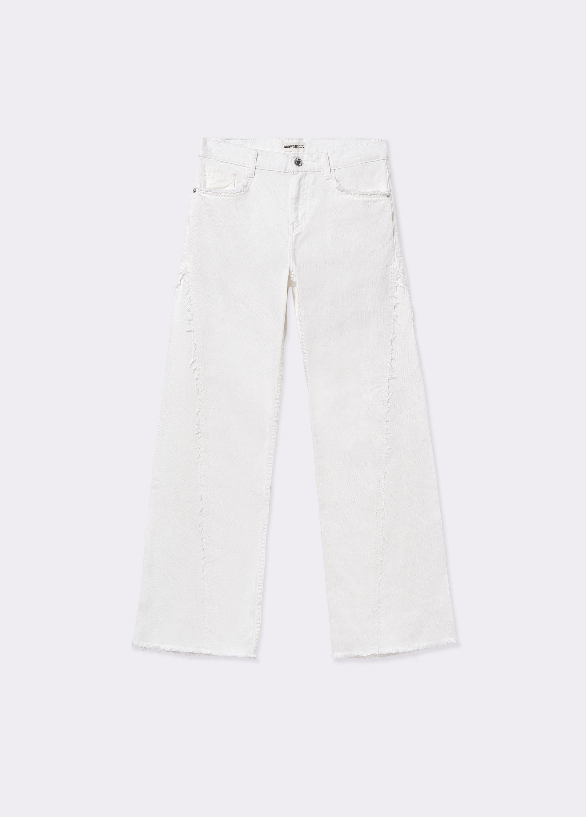 Pantalon effrangé côté