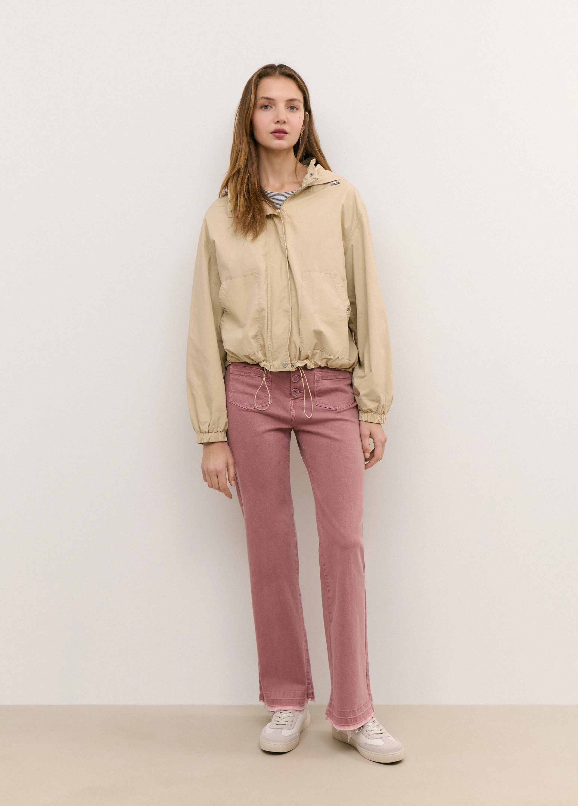 Culottes with front buttons