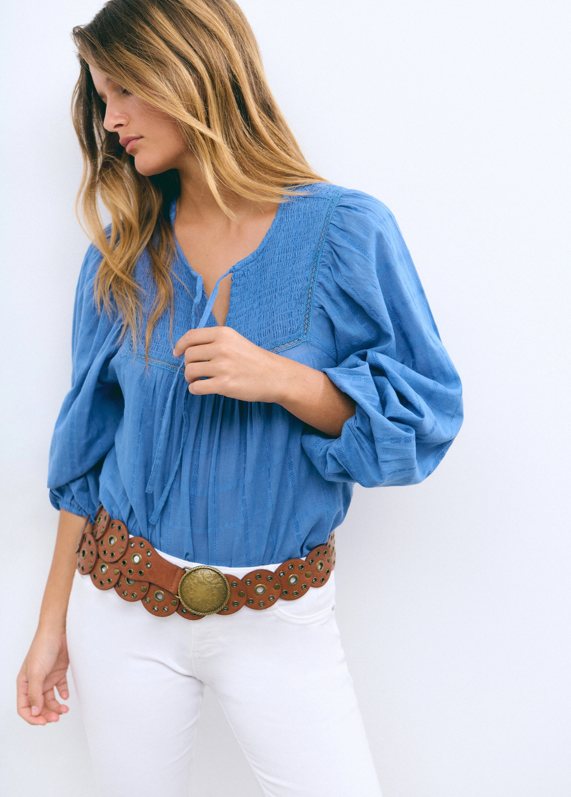 Blusa volume textura